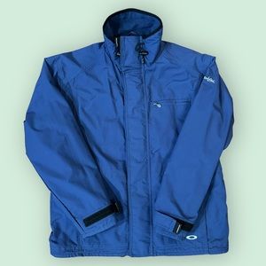 Mens Oakley Software L Lg Large Winter Jacket Ski Snowboarding Coat Blue Vintage